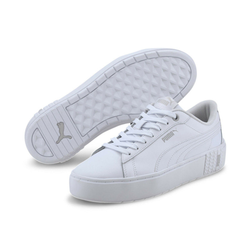 彪马/puma女板鞋低帮系带皮面字母logo厚底休闲春秋正品366487