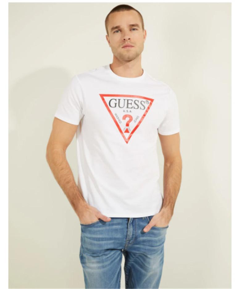 guess男t恤短袖夏季经典logo纯棉吸汗倒三角休闲正品m74391k5511