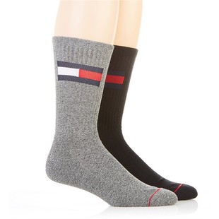 TOMMY 汤米男运动袜长袜高筒袜2双纯色舒适防滑春夏正品 HILFIGER