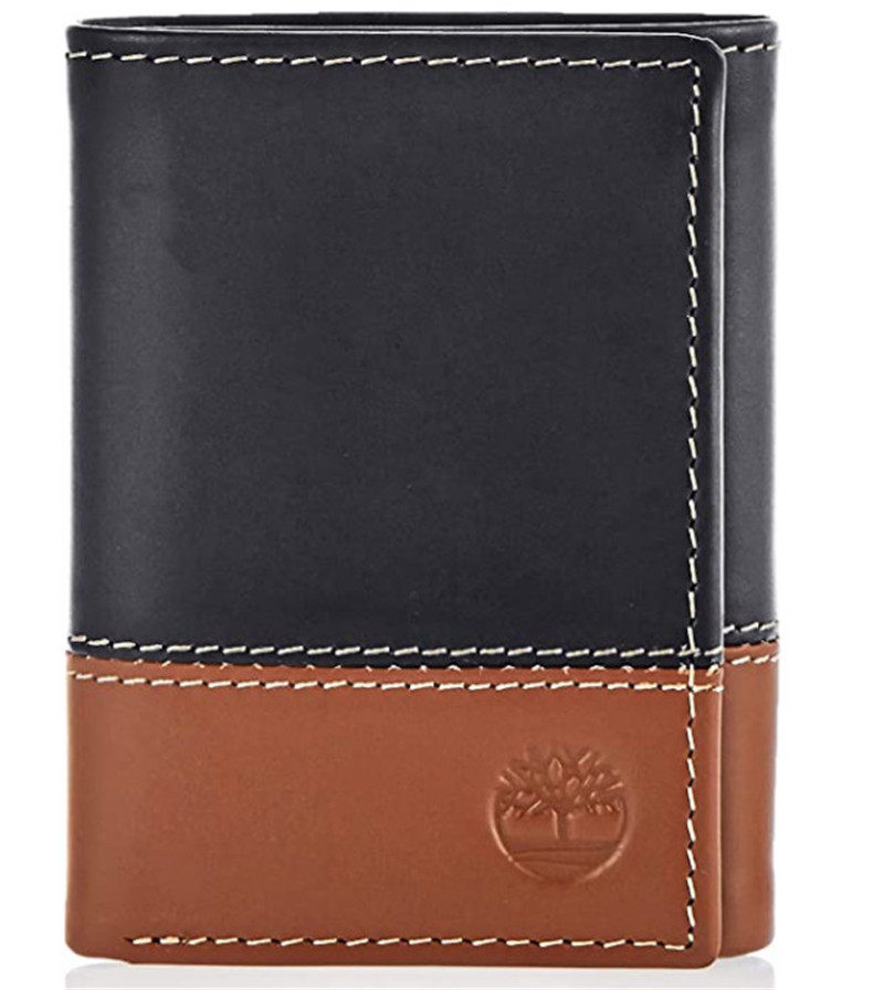 TIMBERLAND/添柏岚男包钱包钱夹皮质短款撞色三折牛仔正品354492