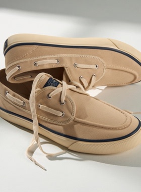 Sperry帆布鞋板鞋男鞋休闲鞋系带春秋甲板运动鞋2孔透气轻便防滑