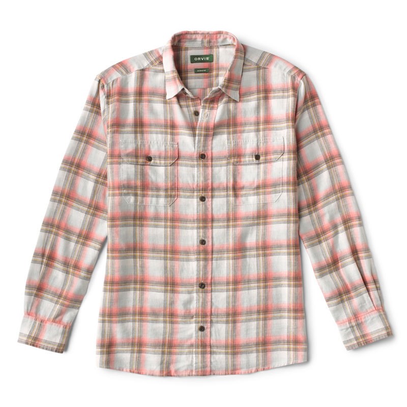 ORVIS男士衬衫方领长袖格子程序员春夏吸湿排汗运动休闲时尚3HXF