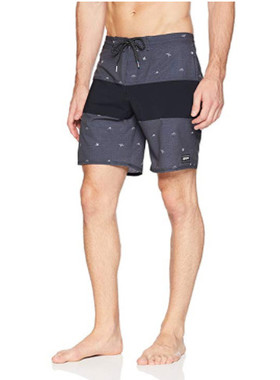 Quiksilver男沙滩裤休闲短裤直筒系绳游泳冲浪正品B3350