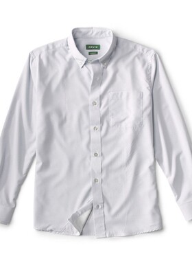 ORVIS男士舒适弹力长袖白衬衫方领春夏运动休闲时尚亲肤户外3BC6