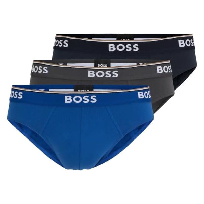Hugo Boss男士内裤男三角裤3条装底裤中底腰经典款送男友情人节