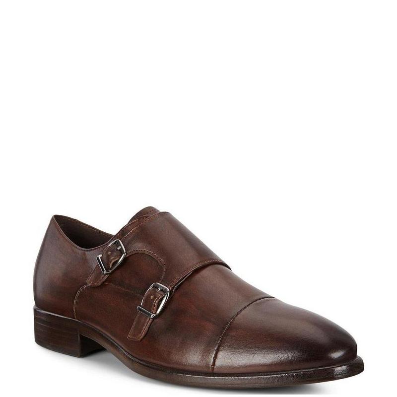 ecco/爱步男休闲皮鞋vitrus mondial monk绑带鞋经典正品20075497