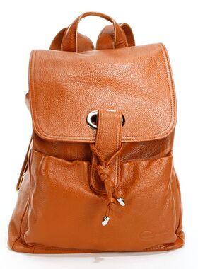 Amerileather女士双肩包背包软皮抽拉绳休闲正品CT39-234218