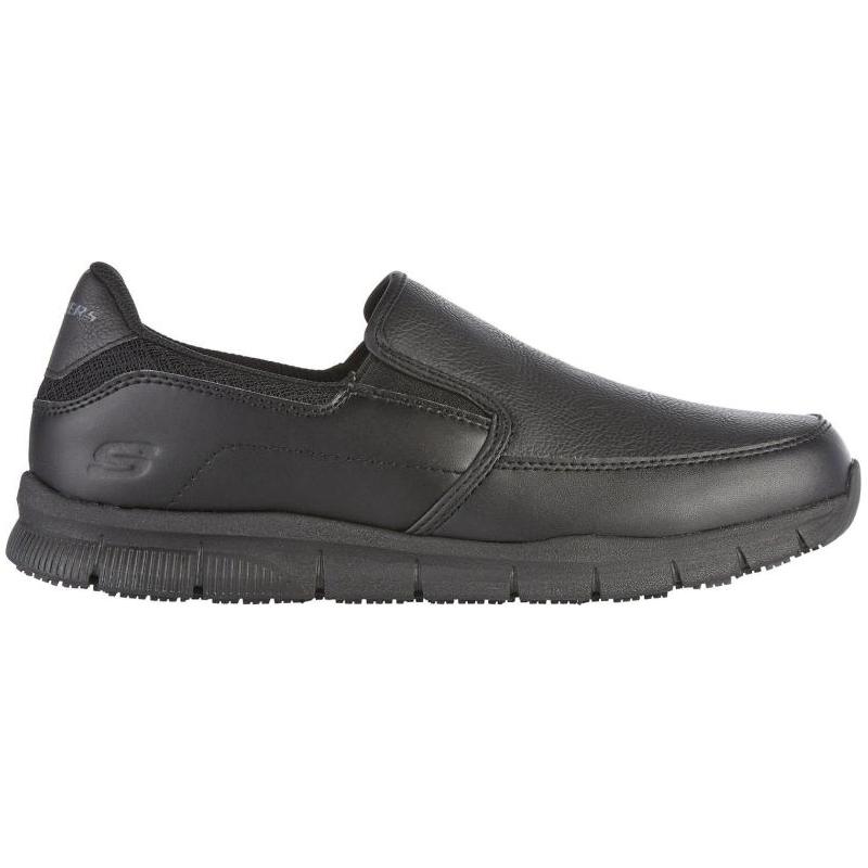 斯凯奇Skechers女鞋单鞋皮面一脚蹬舒适轻便春秋正品77236 BLK-封面