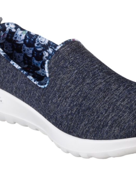 Skechers/斯凯奇女鞋休闲鞋套脚舒适透气纯色平底便鞋直邮406210