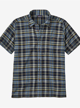 巴塔哥尼亚PATAGONIA男款短袖衬衫格子空调春夏纯棉透气美版52921