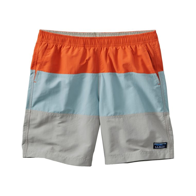 L.L.Bean/宾恩男士短裤夏季拼色自然腰休闲透气舒适正品TA509470