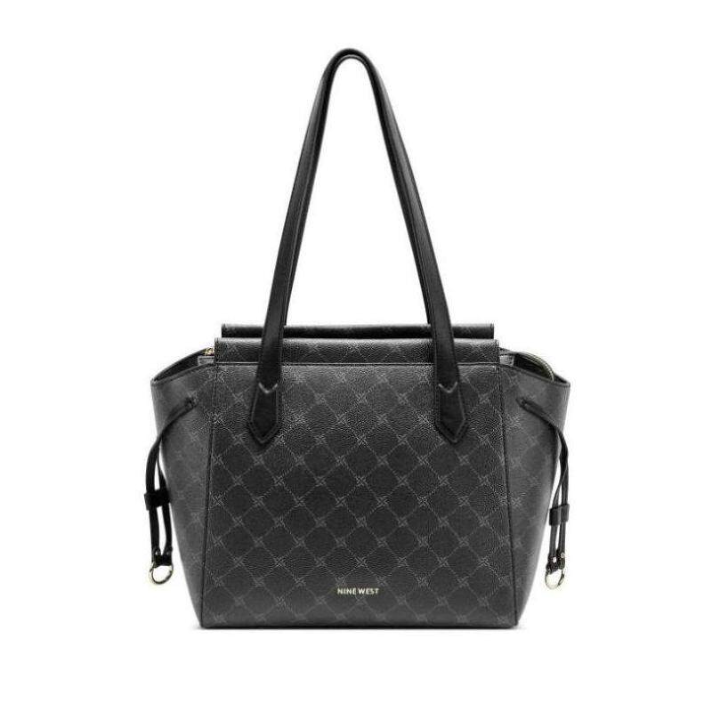 nine west/玖熙女手提包气质轻奢大包条纹拉链可调节正品nw1053