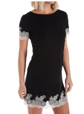 natori女睡裙蕾丝花边短款透气柔软亲肤贵气春夏性感知性美G72056