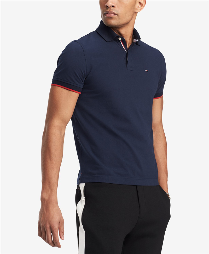 Tommy Hilfiger/汤米男polo衫短袖纯棉夏季纯色休闲潮正品4394943