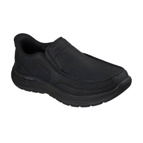 Skechers斯凯奇男鞋一脚蹬乐福鞋足弓支撑可拆卸鞋垫健步鞋春秋季