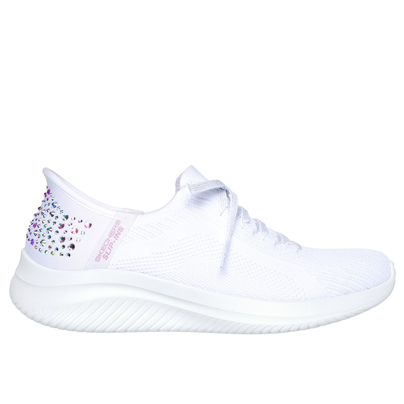 Skechers/斯凯奇女休闲鞋运动Ultra Flex3针织小白鞋缓震春秋正品