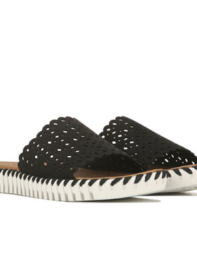 Skechers/斯凯奇女凉拖鞋纯色织物透气夏季度假休闲正品49211