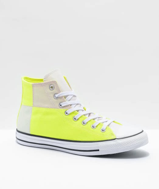 converse/匡威男帆布鞋高帮光感变色拼接色时尚四季正品146456c