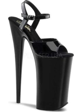 Pleaser女鞋凉鞋细跟超高跟厚底防水台亮面正品658929