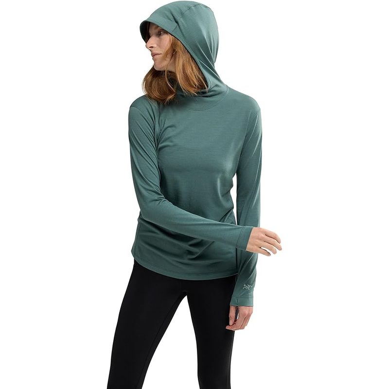 ARC‘TERYX始祖鸟女连帽衫春夏羊毛透气Lana Merino轻便速干户外