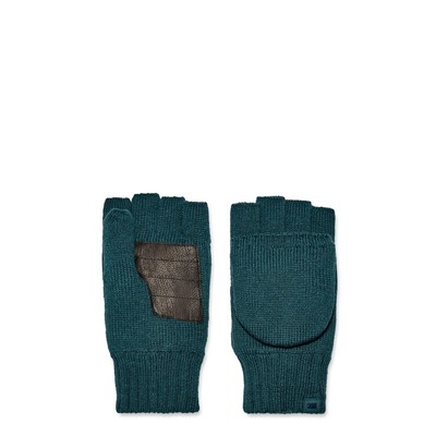 UGG男士手套翻盖手套超细毛皮衬里罗纹针织秋冬防寒保暖9896528