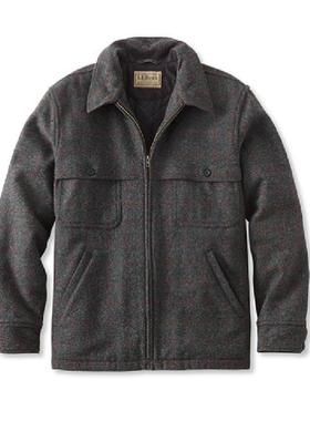 L.L.Bean宾恩男夹克大衣秋冬羊毛呢保暖防风户外上衣外套TA500515