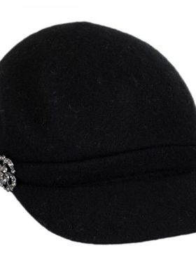 BETMAR New York 女士秋冬舒适报童帽白色羊毛百搭正品611883