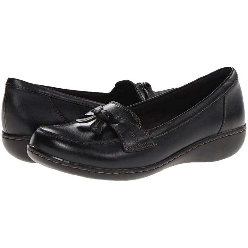 clarks其乐女瓢鞋单鞋浅口乐福鞋一脚蹬百搭舒适休闲健步真皮春秋