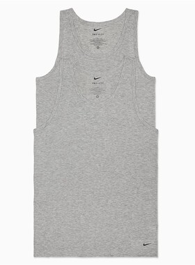 Nike耐克男无袖T恤休闲运动Dri-FIT Reluxe运动背心砍袖2件装正品