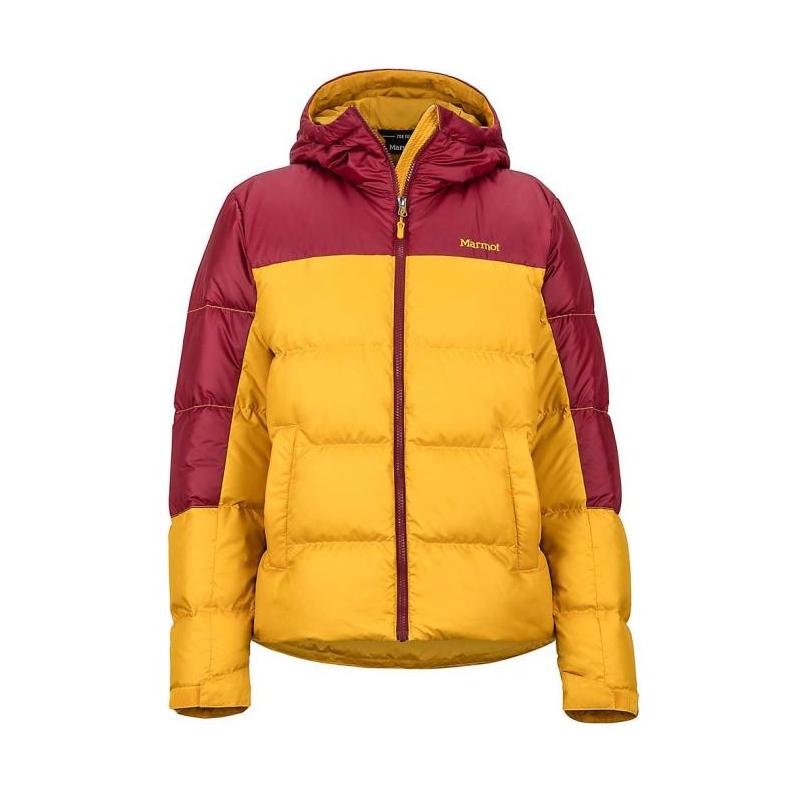 土拨鼠marmot马魔山女羽绒服连帽撞色保暖时尚正品79300