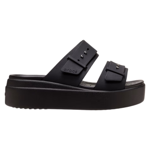 厚底4.7cm夏季 一字拖凉拖沙滩鞋 防滑布鲁克林 拖鞋 Crocs卡骆驰女鞋