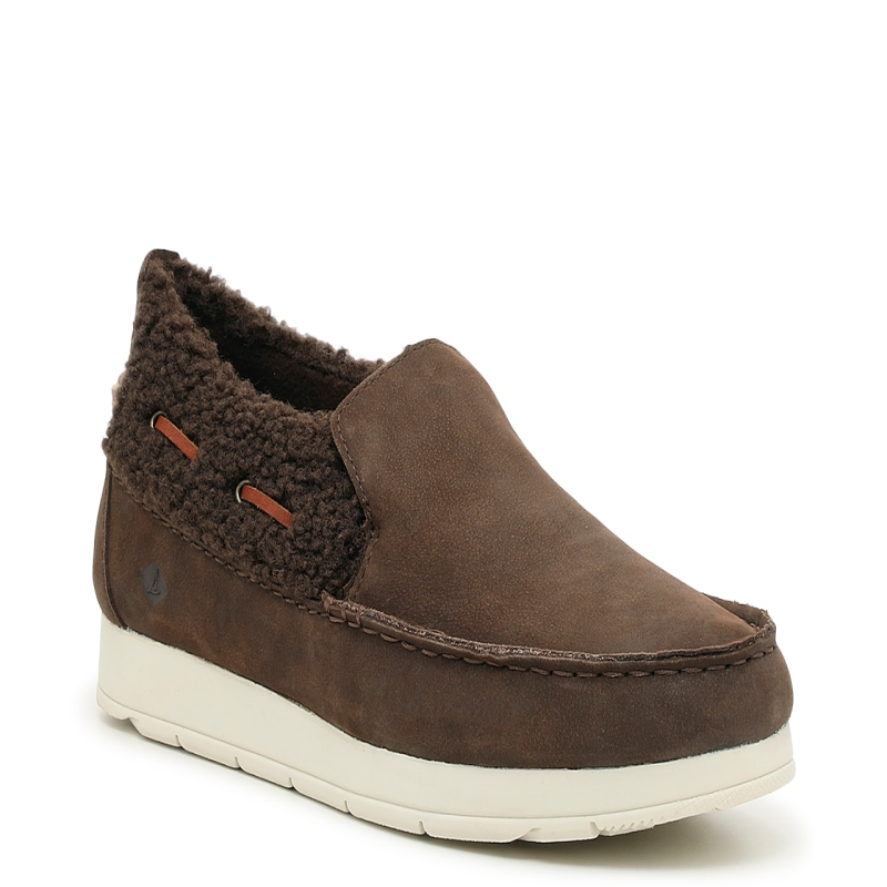 sperry top-sider女休闲鞋低帮防滑时尚加绒冬季一脚蹬正品563316