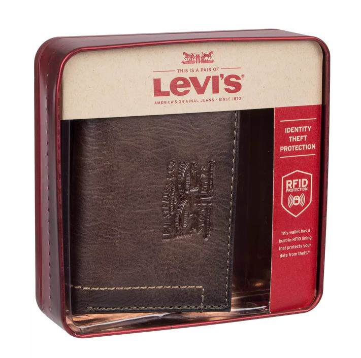 levis李维斯男士钱包trifold时尚复古折叠卡包礼物送男友