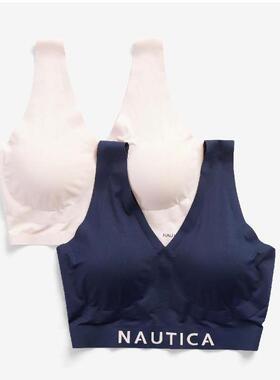 nautica/诺帝卡女文胸运动内衣背心式一体式2件装正品NT2915-2PKB