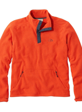 L.L.BEAN宾恩男士高性能抓绒套头衫户外运动立领透气舒适TA520409