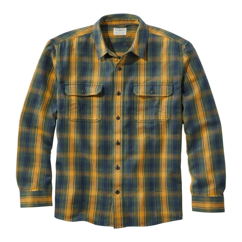 L.L.Bean/宾恩男士衬衫长袖格子法兰绒开襟舒适春季正品TK508105