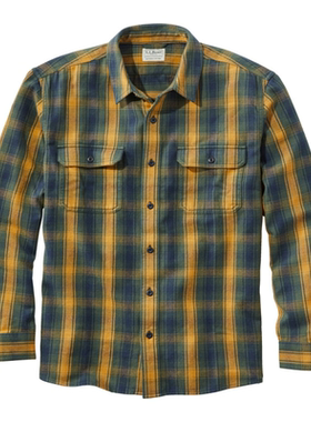 L.L.Bean/宾恩男士衬衫长袖格子法兰绒开襟舒适春季正品TK508105