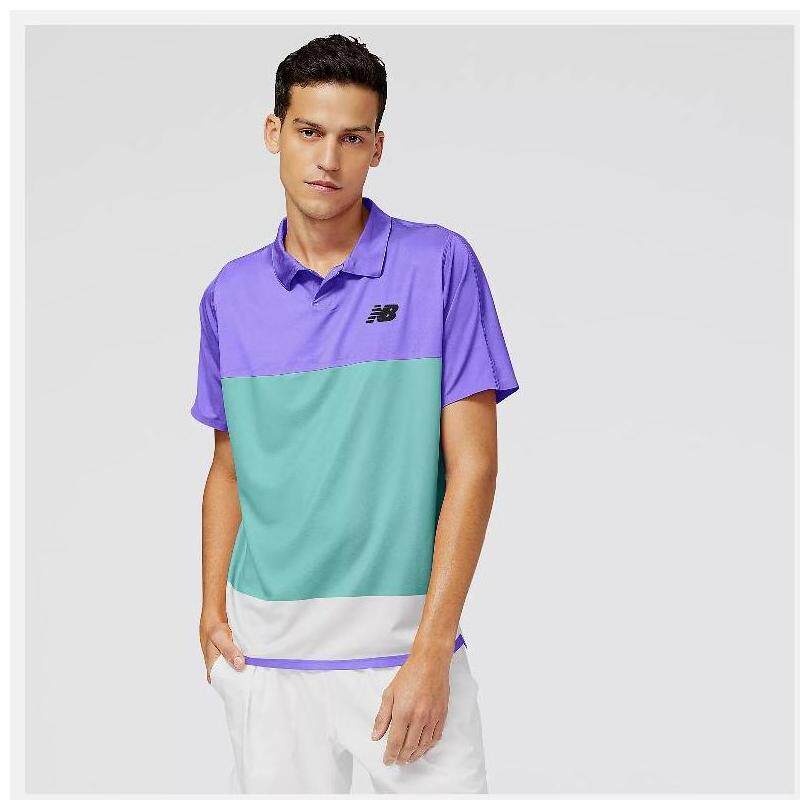 NEW BALANCE NB男Polo衫网球吸汗速干运动T恤短袖直邮MT21404