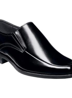 STACY ADAMS男鞋皮鞋商务正装套脚黑色亮面真皮绅士正品437661