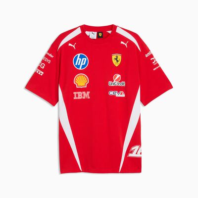 Ferrari/法拉利男士复刻版T恤PUMA联名款赛车服红色棉质运动短袖