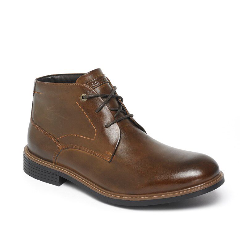 Rockport/乐步男士休闲皮鞋工装鞋中帮短靴系带户外耐磨春秋正品