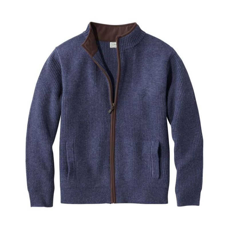 L.L. Bean宾恩男士毛衣针织衫开衫羊毛衫立领夹克送爸爸秋冬外套