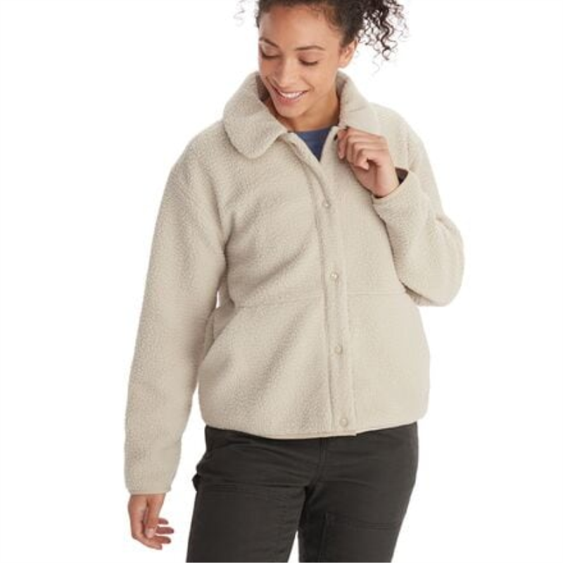 MARMOT/马魔山女抓绒外套夹克防风保暖新款翻领秋冬正品MARZ9QN