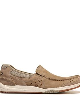 Clarks/其乐乐福鞋男士休闲鞋套脚磨砂皮透气圆头正品66806