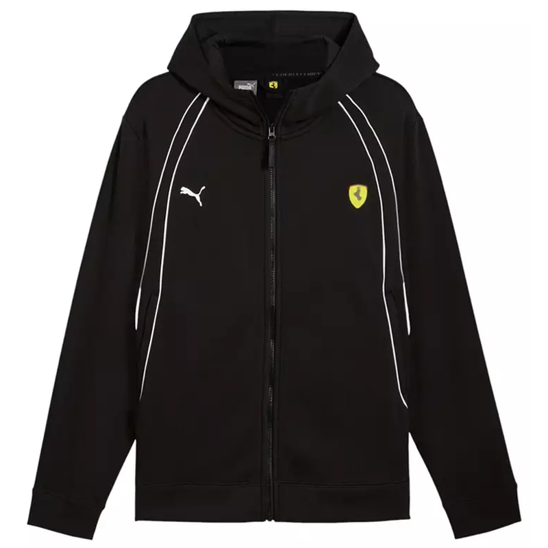 PUMA/彪马男士夹克运动外套法拉利联名款赛车服黑色连帽衫春秋季