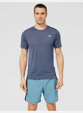 NEW BALANCE NB男士运动跑步短袖T恤速干轻薄美国直邮MT23222