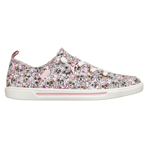 Skechers/斯凯奇女鞋帆布鞋毛边小狗BOBS B Cute 2.0板鞋单鞋夏季