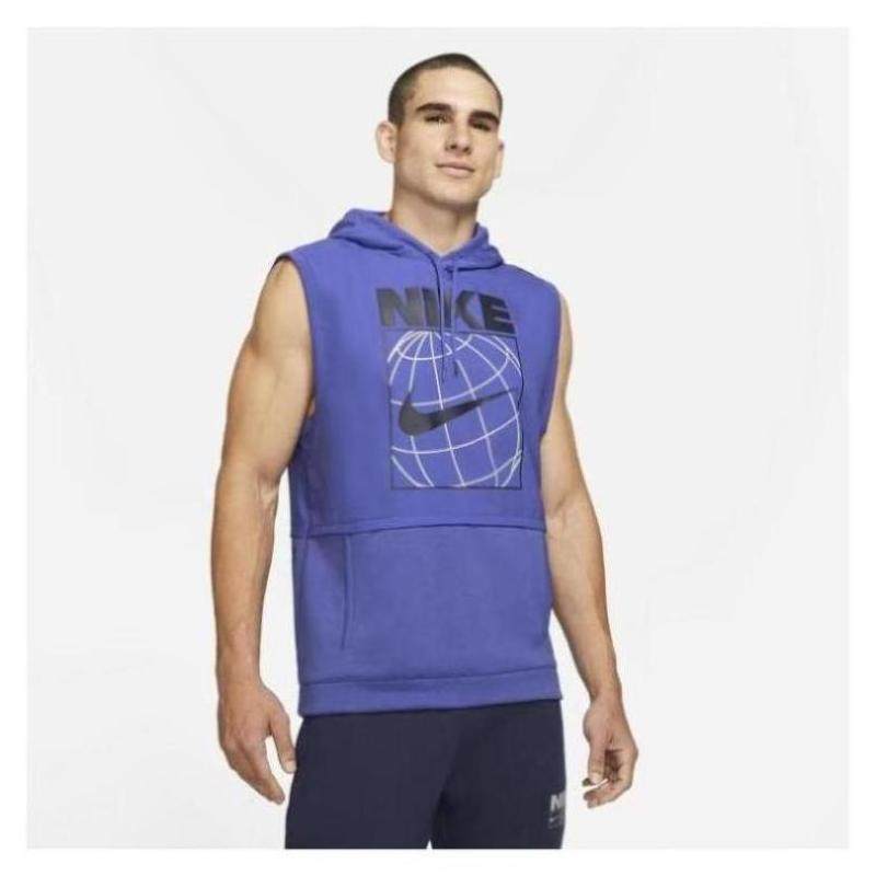 nike/耐克男运动背心健身连帽香芋紫字母印花宽松正品z2561430