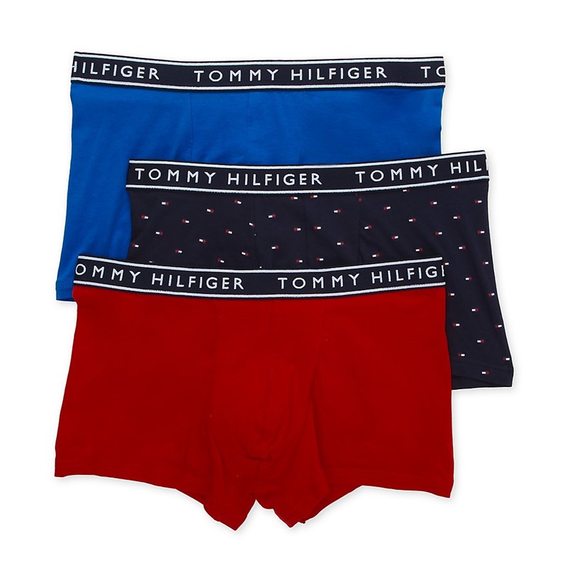 TOMMY HILFIGER/汤米男平角内裤短裤家居裤四角休闲舒适3条正品