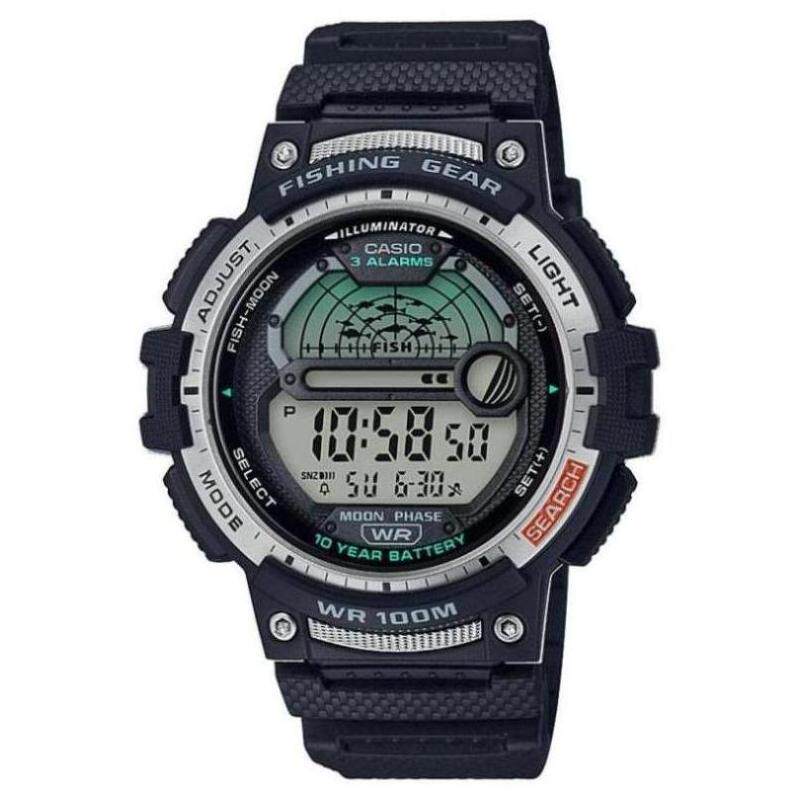 卡西欧钓鱼数字石英运动防水手表